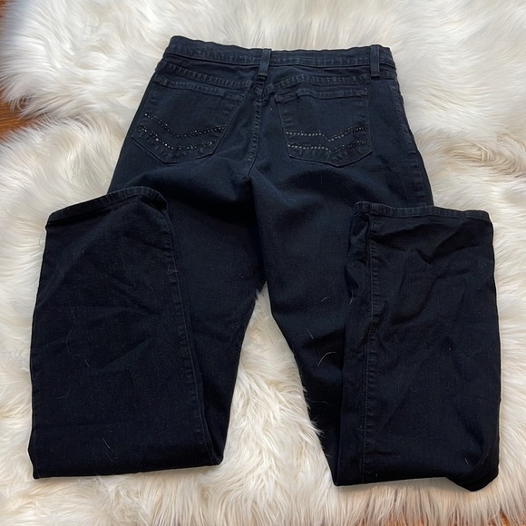 NYDJ Straight Leg Black High-Rise Jeans - Picture 4 of 5